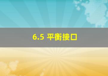 6.5 平衡接口